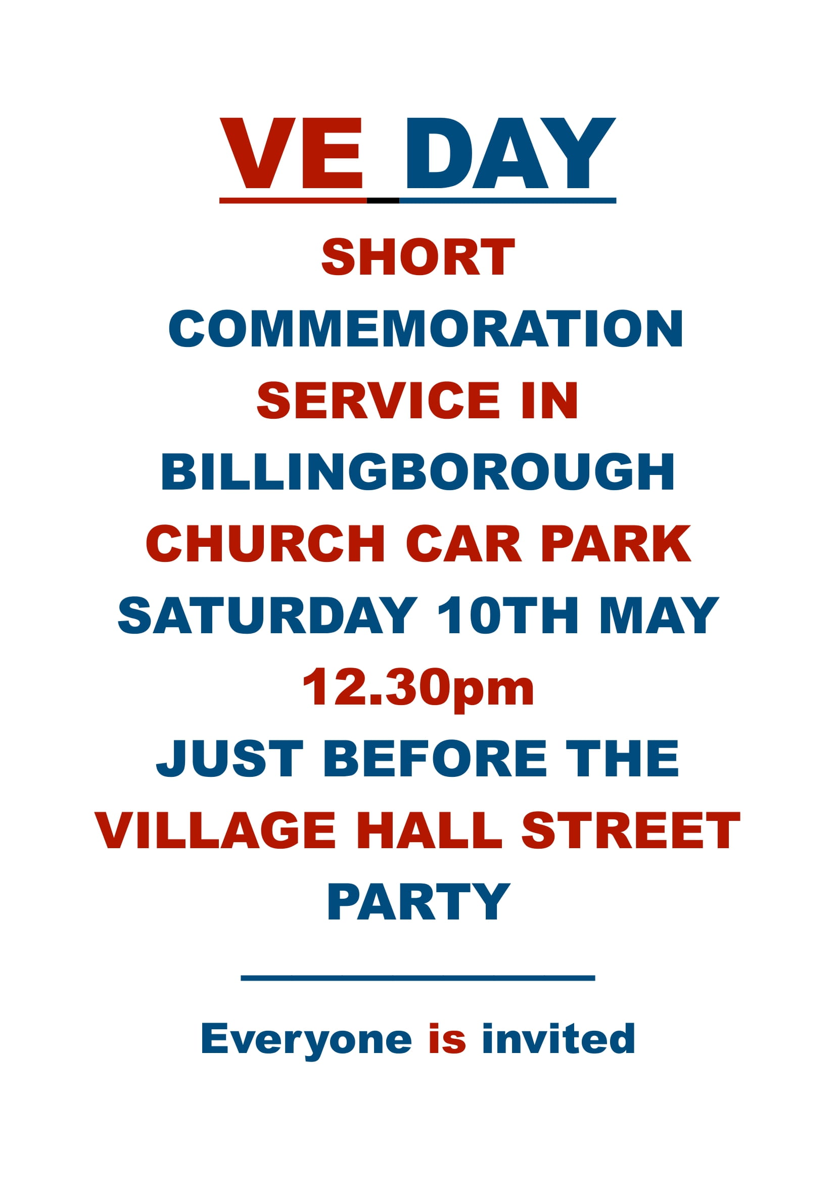 Ve day church service